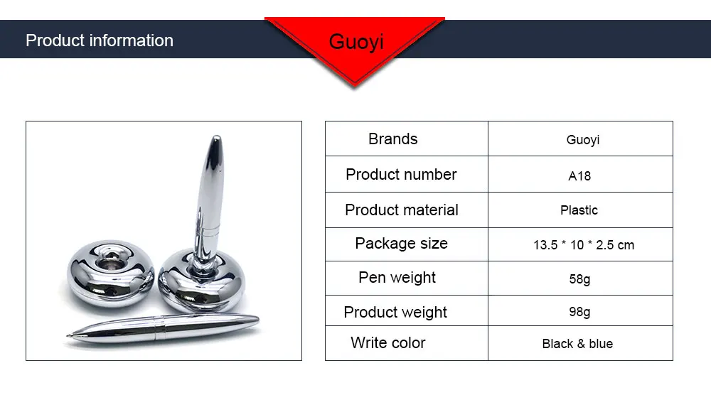Guoyi A18 креативная Магнитная подвесная настольная ручка для обучения, офиса, школы, канцелярские принадлежности, Подарочная роскошная ручка и бизнес-ручка для отелей