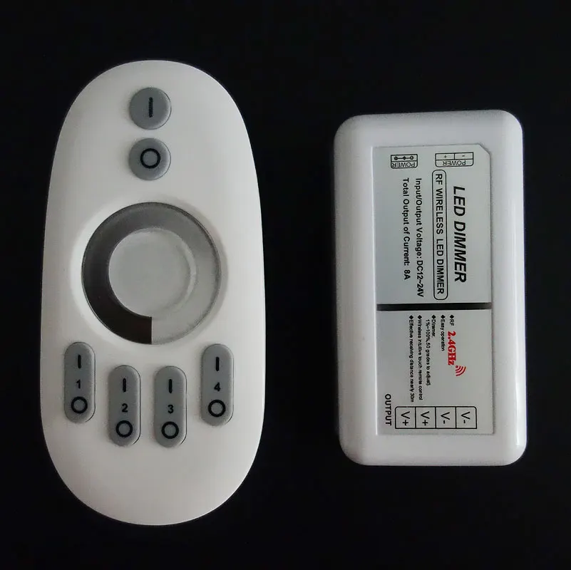 

2.4GHz Wireless LED RF Single Color Dimmer Controller + 4 Zone Touch Remote Control For LED Single Color Strip