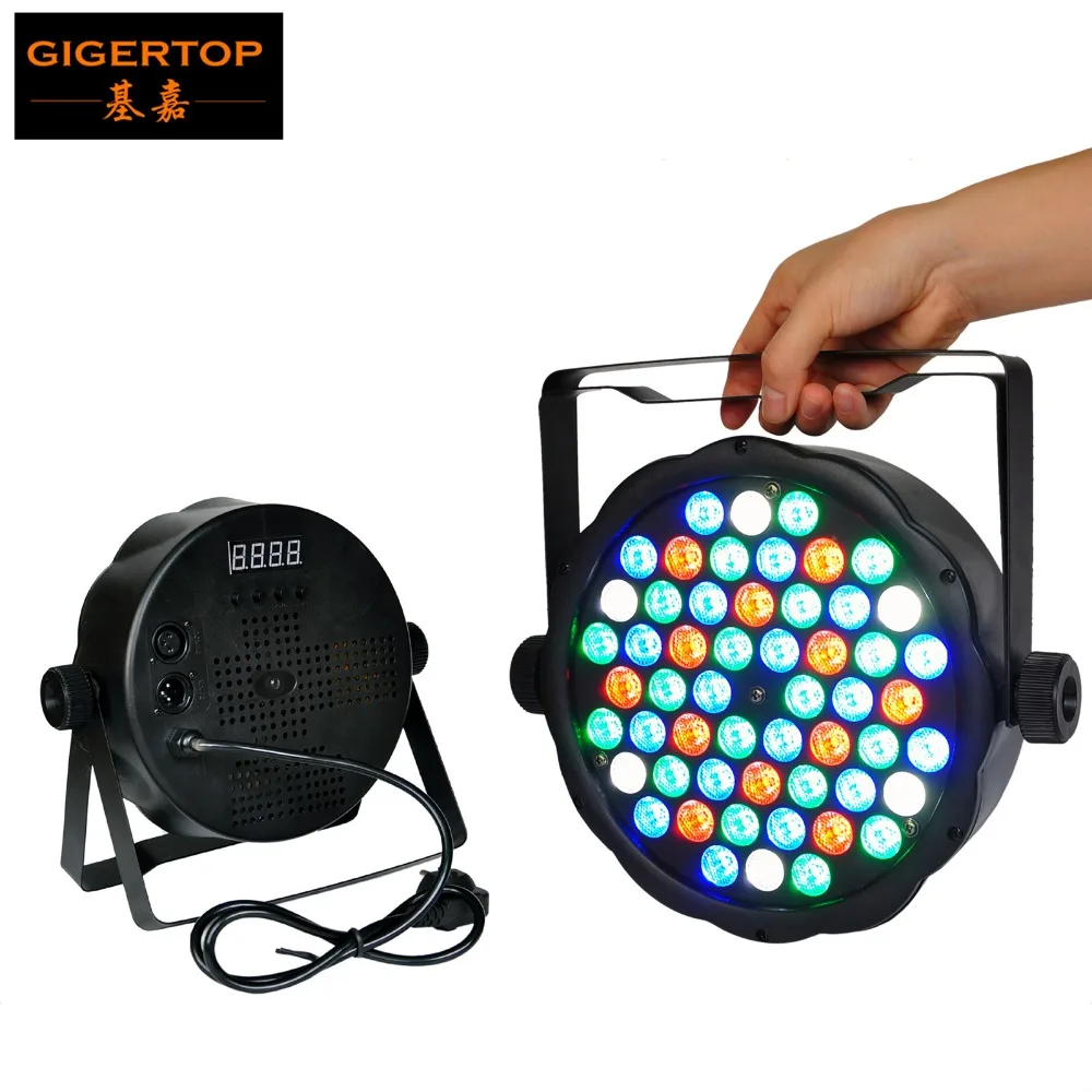 

Freeshipping Plastic 54x1W Full Color RGBW Single Color Slim Led Par Light 200W DJ Disco Stage Lighting Effect Light TP-P01