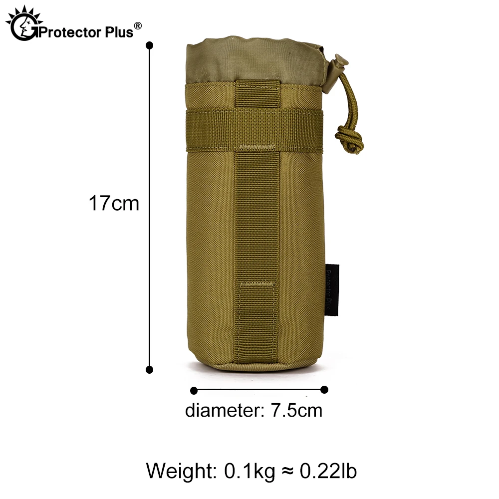 Протектор Плюс Тактический Molle аксессуары чайник мешок бутылка для воды Открытый Отдых Путешествия Охота прочный шнурок сумка для воды