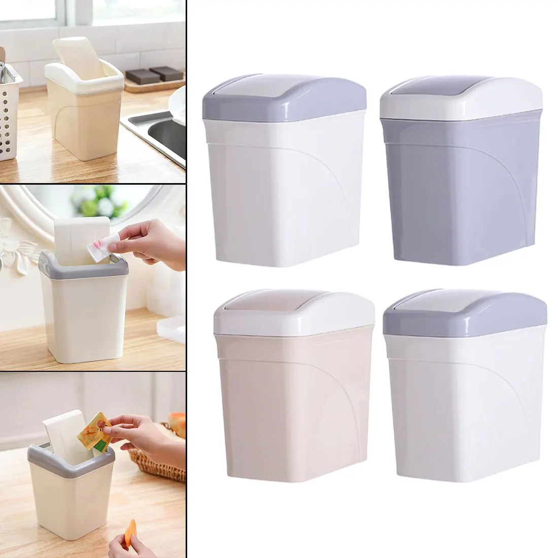 

Creative Cute Mini Small Waste Bin Desktop Garbage Basket Table Home Office Living Room Trash Can Paper Storage Bucket