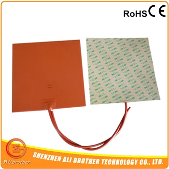 

300x300mm 12v 270w Silicon Heater with 3M Adhesive and 100K Thermistor, 3d Printer Hetaer