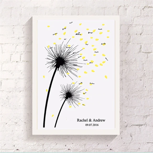 flying dandelion diy fingerprint