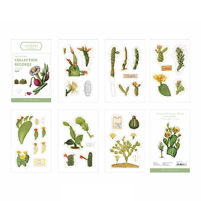 8 шт/лот красивые растения гриб бумага кактус стикер украшения наклейки DIY аблум дневник в стиле Скрапбукинг этикетка наклейка - Цвет: 10