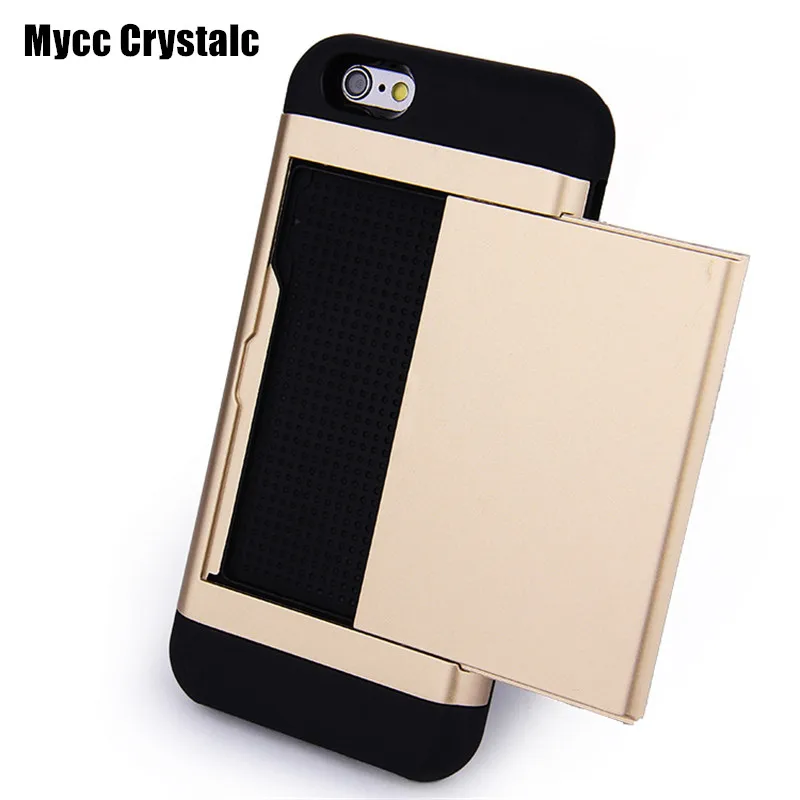 

Armor Case For iPhone 5 5s With Secret Credit Card Holder Coque for iPhone SE Case 4.0 inch Hidden Slide Slim Card Slot Fundas