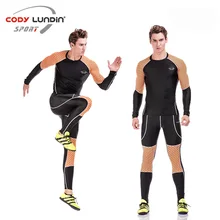 Cody lundin Fitness tights suit men’s sports long-sleeved sportswear T-shirt suit rasgard quick drying running sets Rashgard
