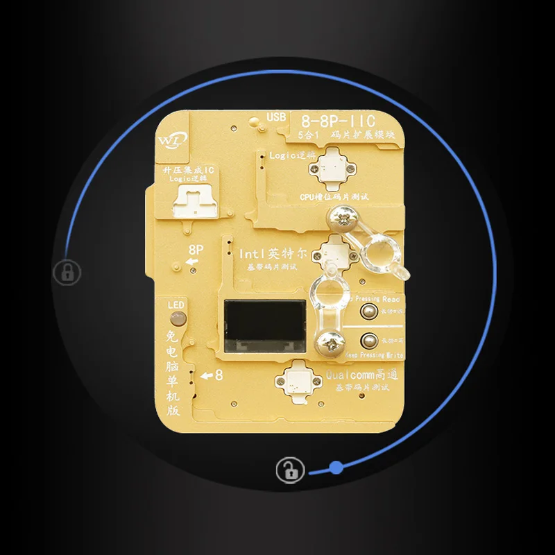 WL EEPROM IC программист для iPhone XR XSMAX X 8P 8 7P 7 6SP 6S 6P 6 Intel Qualcomm Baseband Logic модуль чтение