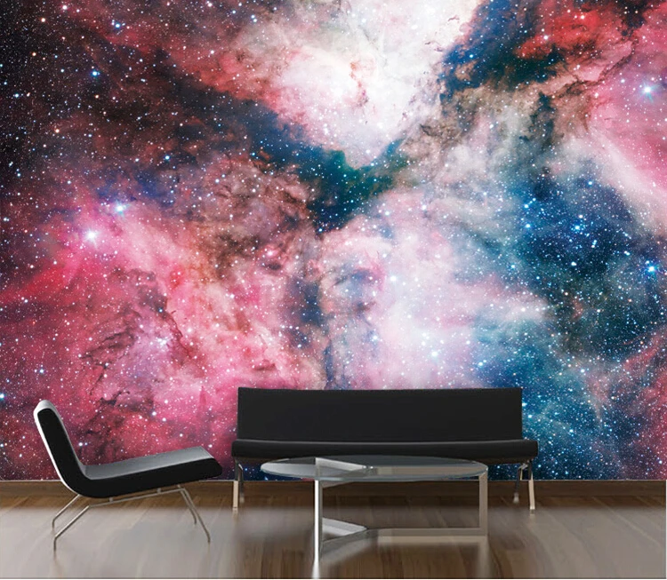 Wholeale 3d ceiling wall mural starry sky mural background ...