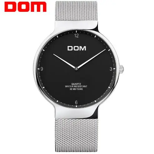 

Watch Men DOM Top Luxury Brand Quartz Watches for Men Ultra Thin Stainless Steel Mesh Band Wristwatch Fashion casual clock M-32