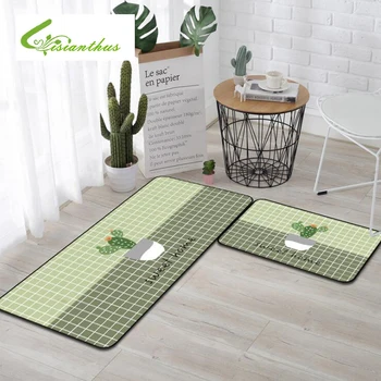 

Kitchen Mat Cheaper Anti-slip Modern Area Rugs Living Room Balcony Bathroom Cactus Printed Doormat Bath Mat in The Hallway