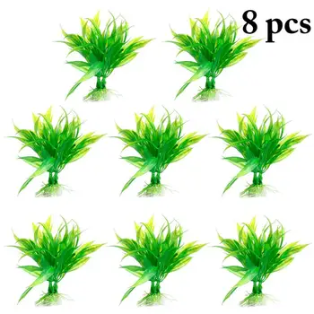 

8pcs Simulation Artificial Plants Aquarium Decor Water Weeds Ornament Plant Fish Tank Aquarium Grass 15cm Decoration