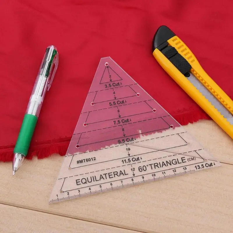 Прозрачная акриловая Лоскутная 45 ромб/60 треугольников/Шестигранная Ремесленная стеганая линейка режущие линейки DIY ручные швейные инструменты