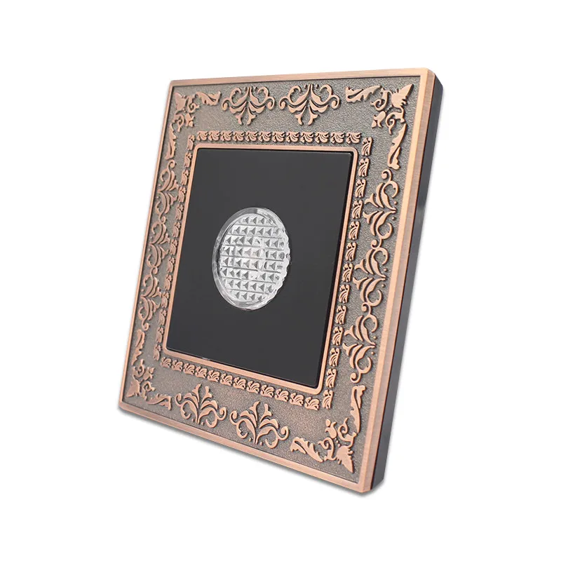 

Luxury Emboss style Sound sensor control Time Delay light Switch, Zinc alloy frame lamp delay Wall switch, UK standard