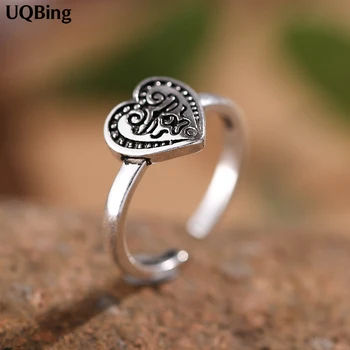 

Wholesale 100% 925 Sterling Silver Retro Heart Ring Women Jewelry 2019