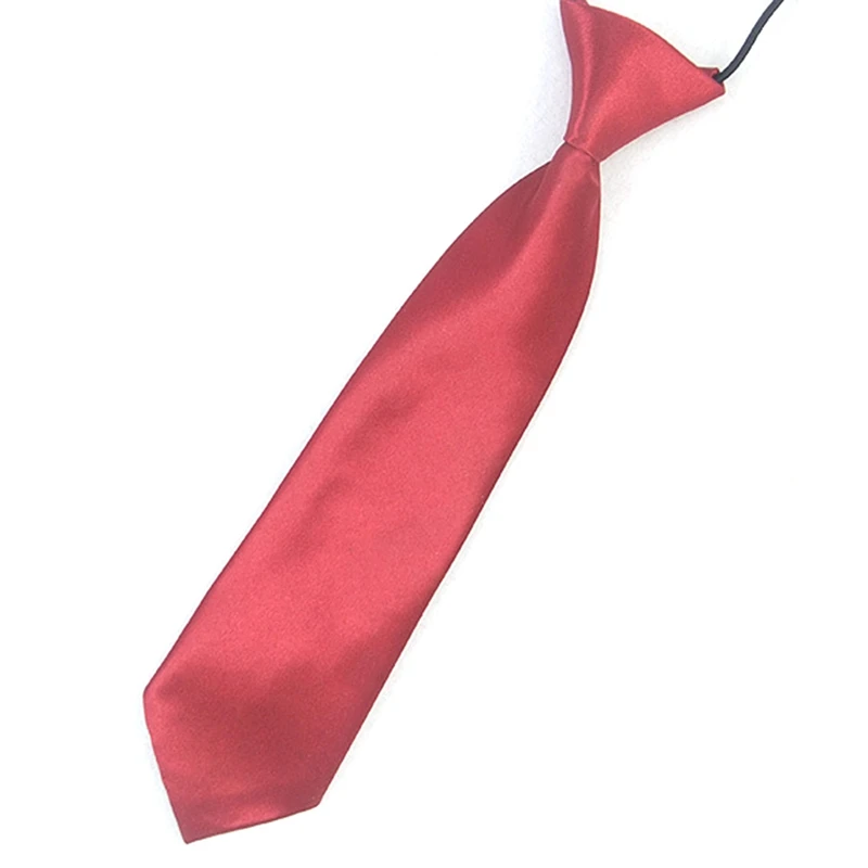 Мальчик галстук дети для школы мальчик Свадебный галстук шеи галстук упругой сплошной Цвет пятно - Цвет: DRD