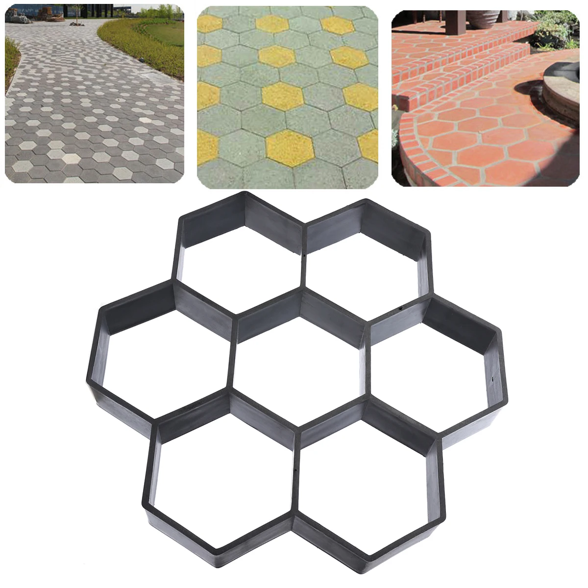 Новая подъездная форма для производства брусчатки бетонных шаговых дорожек тротуарная форма асфальтоукладчик пластик для бетона DIY каменных дорожек