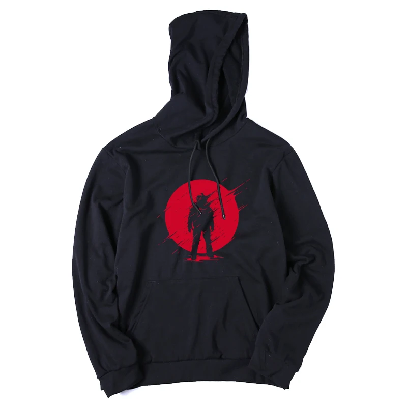 

COOLMIND QI0237H cotton blend fleece black cool men hoodies casual loose oversized men sweatshirts with hat