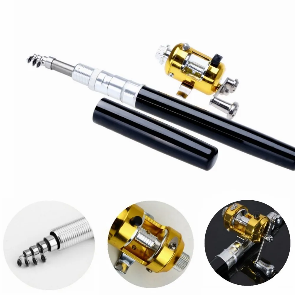

Mini Blue Pocket Portable Aluminum Alloy Telescopic Pen Fishing Rod