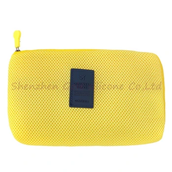 

travel storage bag for digital data cable charger headphone portable mesh sponge bag power bank holder cosmetic bag 200pcs