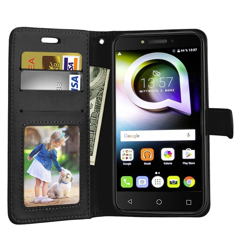 ل الكاتيل شاين لايت 5080X حالة تغطية فاخر بو الجلود فليب الهاتف حقيبة ل الكاتيل شاين لايت 5080 x الحالات محفظة حامل عقد