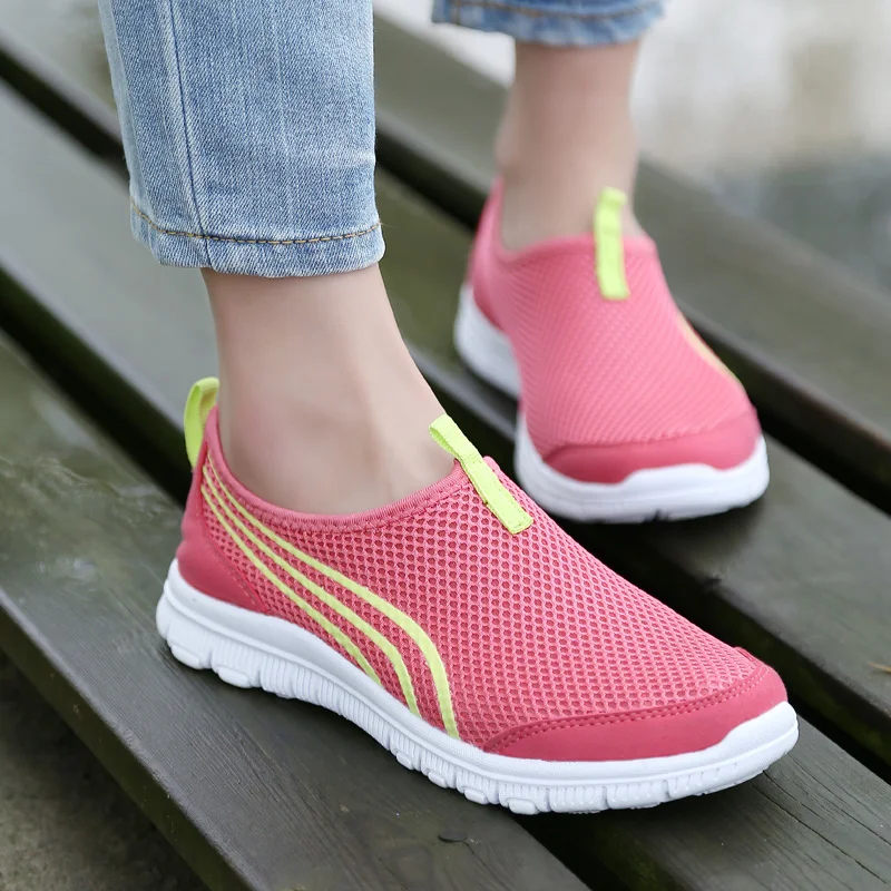 

LEOCI New Women Light Sneakers Summer Breathable Mesh Female Running Shoes Trainers Walking Outdoor Sport Comfortable