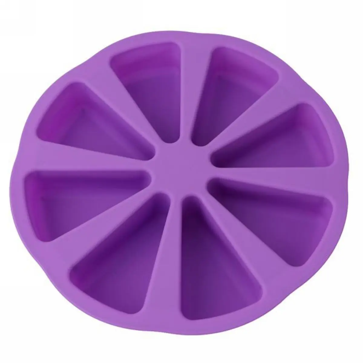 JX-LCLYL Silicone 8 Cavity Portion Cake Mold Slices Pastry Pizza Pan Tray Mould