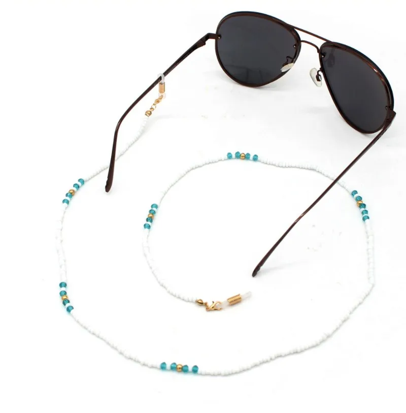 Fashion Reading Glasses Chain for Women Metal Sunglasses Cords Beaded Eyeglass Lanyard Hold Straps Eyewear Retainer