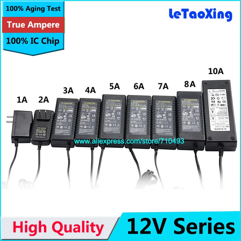 Высокое качество AC DC 12V 1A 3A 4A 5A 6A 7A 8A адаптер питания 24W 36W 48W 60W 96W с IC чипом|adapter 12v|12v