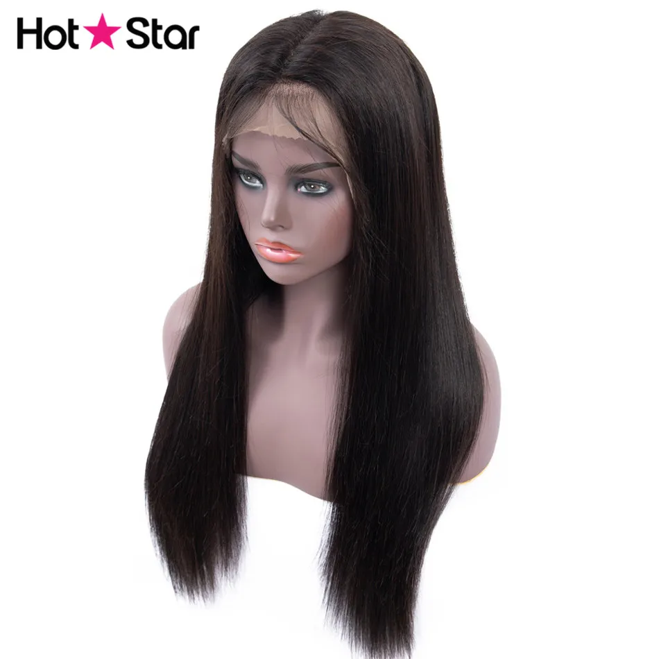 Lace Front Human Hair Wigs Raw Indian Straight Remy Hair Lace