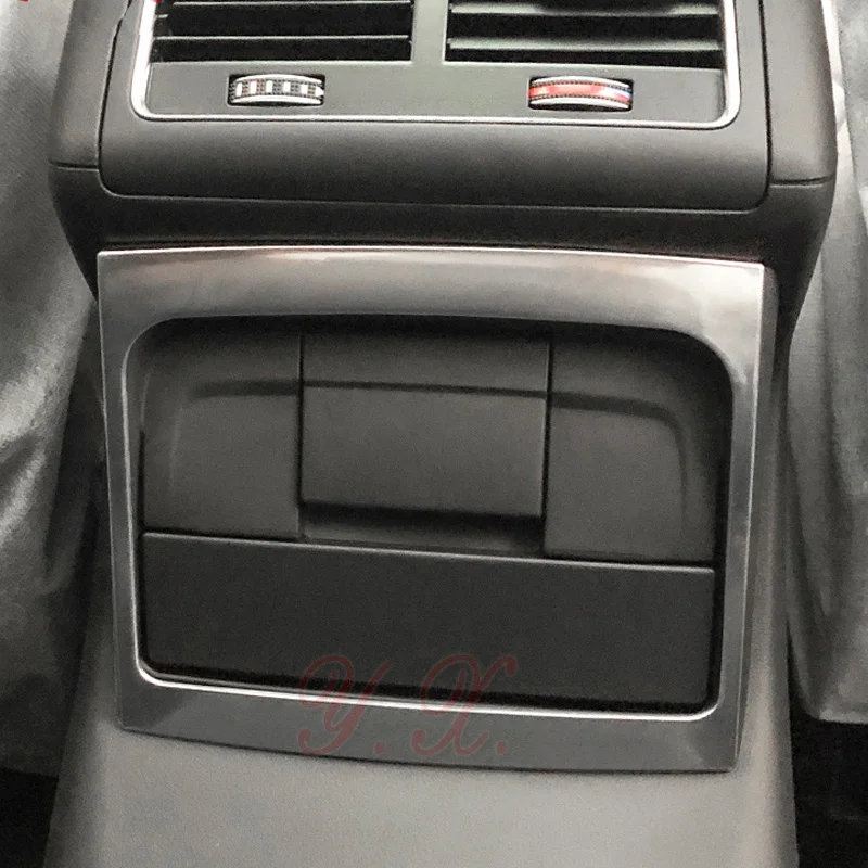 Автомобильный Стайлинг из нержавеющей стали для Audi Q5 сзади прикуривателя Vent украшения отделка автомобиля охватывает Стикеры для Audi аксессуары для интерьера
