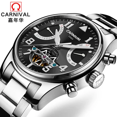 Швейцарский карнавальный бренд, Роскошные мужские часы, многофункциональные часы для мужчин, сапфир, reloj hombre, светящиеся часы relogio, часы C8783-5 - Цвет: Item 2
