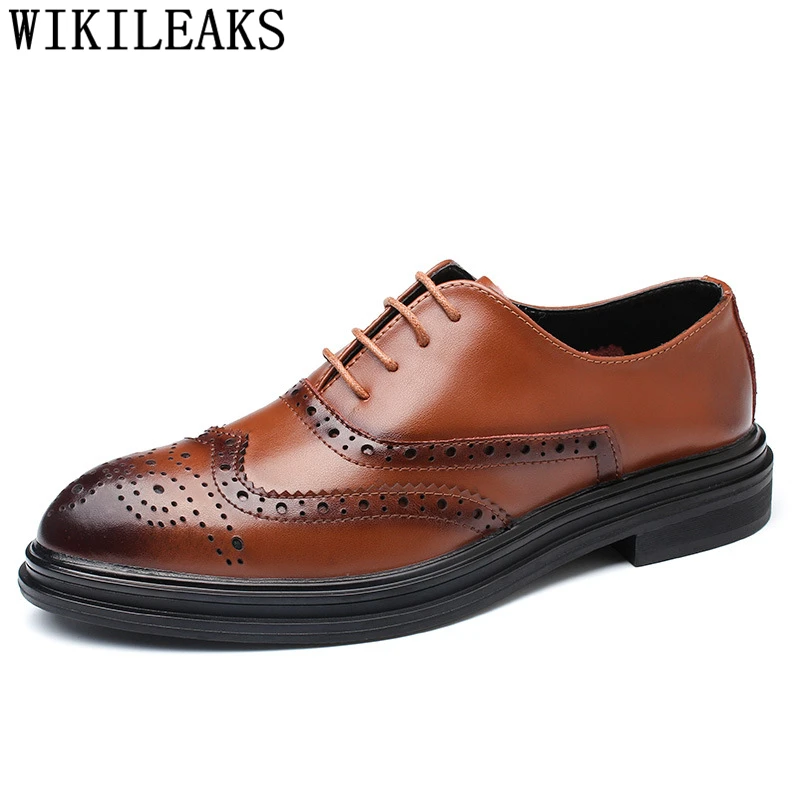 

Mens Formal Shoes Genuine Leather Coiffeur Brogue Shoes Men Classic Luxury Italian Brand Wikileaks Shoes Men 2023 Zapatos Vestir