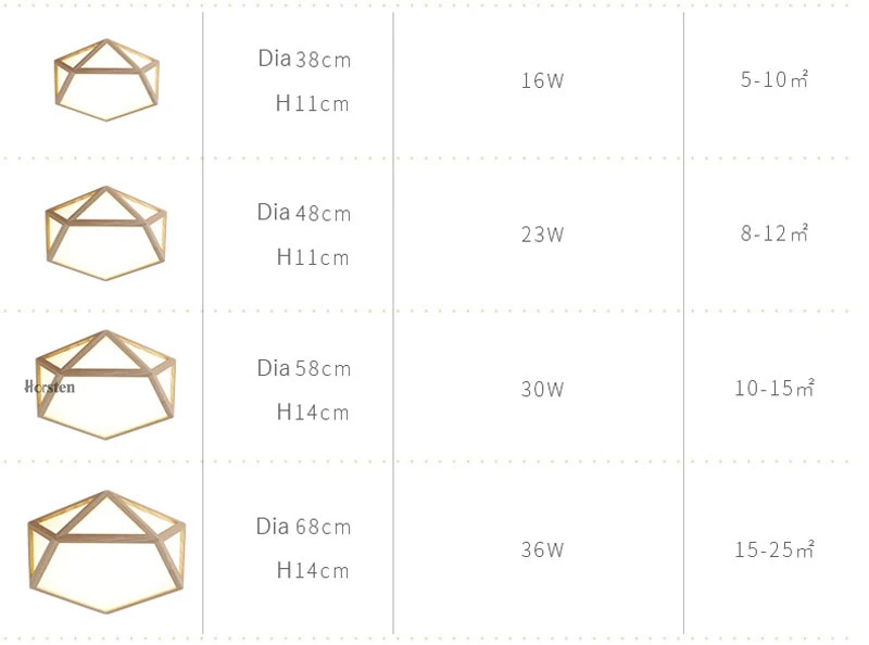 Nordic Geometry OAK Wooden LED Ceiling Lighting Japanese Style Ceiling Lamp For Living Room Bedroom Study Room Kitchen (5)