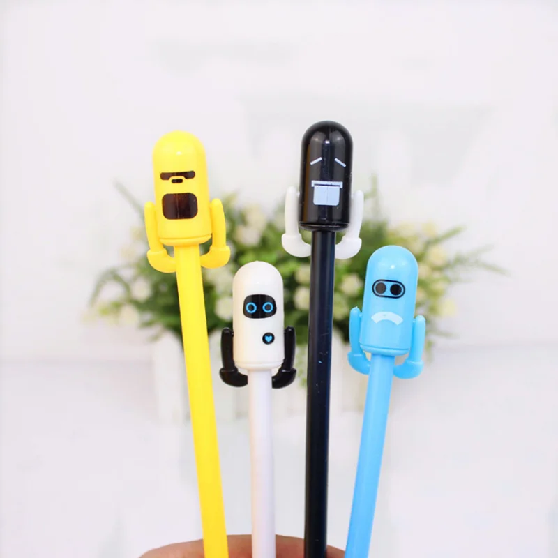 

4 pcs/lot creative Robot family gel pen Kawaii stationery pens canetas material escolar office school supplies Writing tool