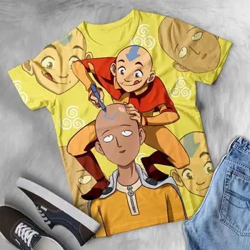 

2019 3D Cartoon One-Punch Man Men T shirt Summer Fashion Street Style Individuality Tops O-Neck Short Sleeve Men Tees Us Size