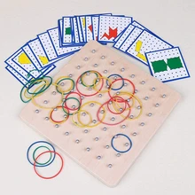 Детская игрушка Монтессори креативная графика резиновый галстук пилки для ногтей с картами детского образования дошкольников детей Brinquedos Juguetes