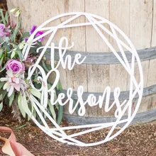 38 см(15 дюймов) свадебное оформление фамилия пользовательское семейное имя украшение персональный знак имени для свадебного домашнего декора