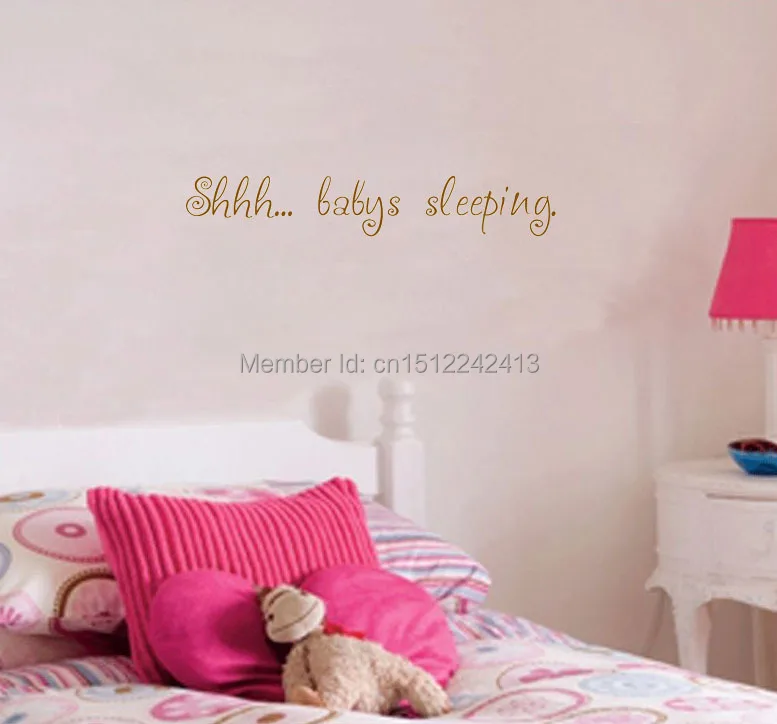 Shhh....Baby's Sleeping home decoration wallpaper living