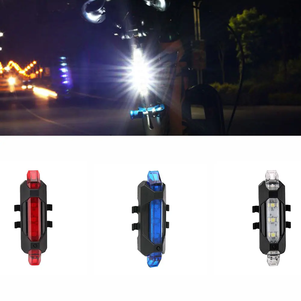 

Portable Bike Bicycle Light Rechargeable LED Taillight USB Rear Tail Safety Warning Cycling Light MTB Cycling Flash Light