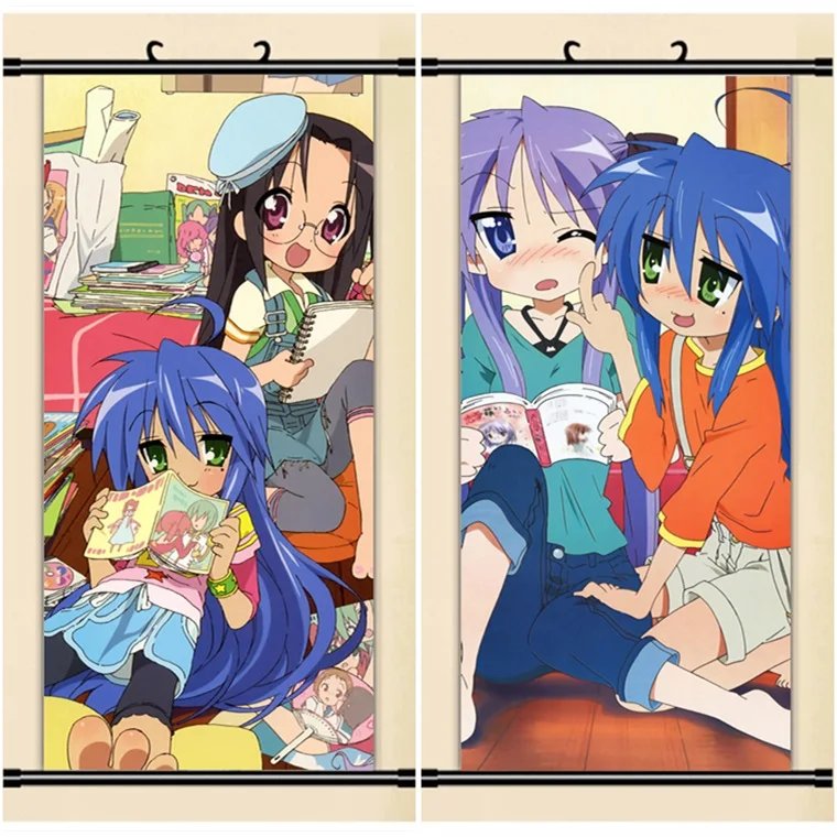 45X95 см Yoshimizu Kagami Lucky Star loli мультфильм аниме Искусство Настенная картина палка