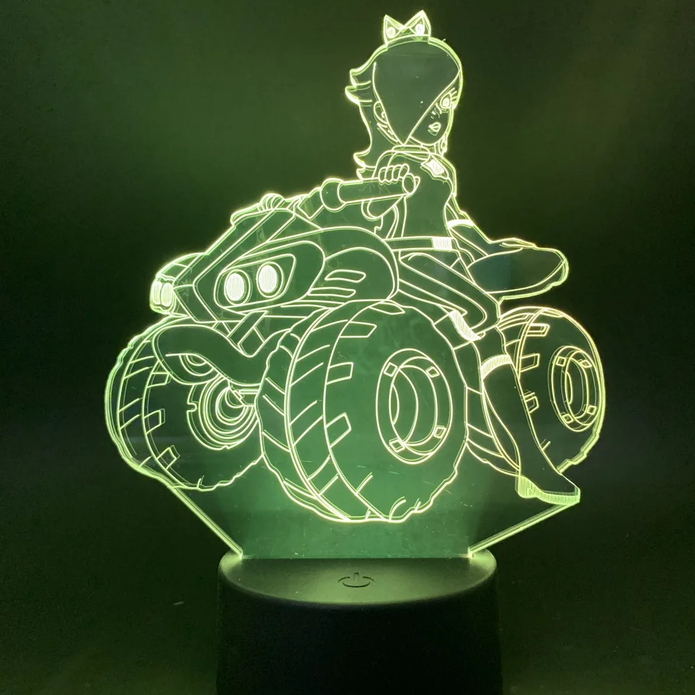 

Beauty Girl Riding A Quad Bike 3d Illusion Led Night Light for Office Home Study Room Decorative Light Bedroom Table Lamp Gift