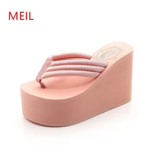 11CM Women Flip Flop Wedges Heels Summer Sandals Slippers Woman Shoes Women Beach Wedges Shoe Light Bottom Platform Handmad35-41 11CM Women Flip Flop Wedges Heels Summer Sandals Slippers Woman Shoes Women Beach Wedges Shoe Light Bottom Platform Handmad35-41