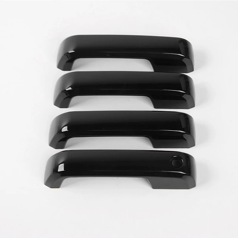 MOPAI 4 двери ABS наружные дверные ручки декоративные наклейки для Ford F150 стайлинга автомобилей - Цвет: black
