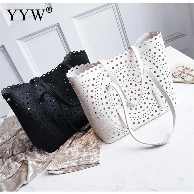 الجوف خارج حقائب الإناث حقيبة كتف الأبيض المرأة Pu حقائب يد من الجلد قمة صلب-حقائب بيد للنساء 2018 جديد مصمم