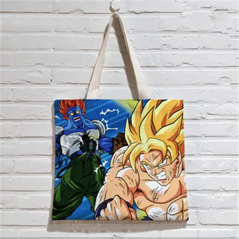 

Dragon Ball Z Piccolo Vegeta Son Goku Combat Scenes Canvas Bag Creative Cartoon Single Shoulder Shopping Bag X2189