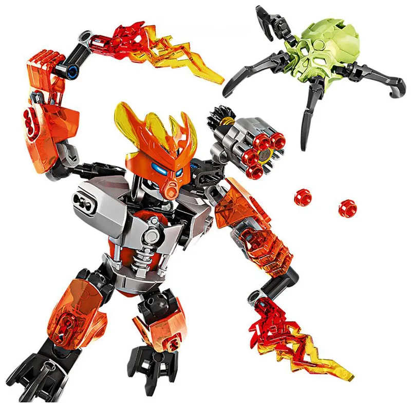 

XSZ 706-6 BionicleMask of Light 70783 Children's Protector of Fire Bionicle Building Block Children Gifts Bionicle Toys