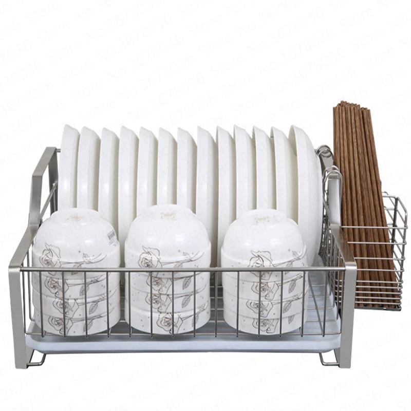 

Stainless Steel Dish Rack Tableware Dishwashing Sink Drain Dish Rack Kitchen Cutlery Storage Box Dish Storage Shelf