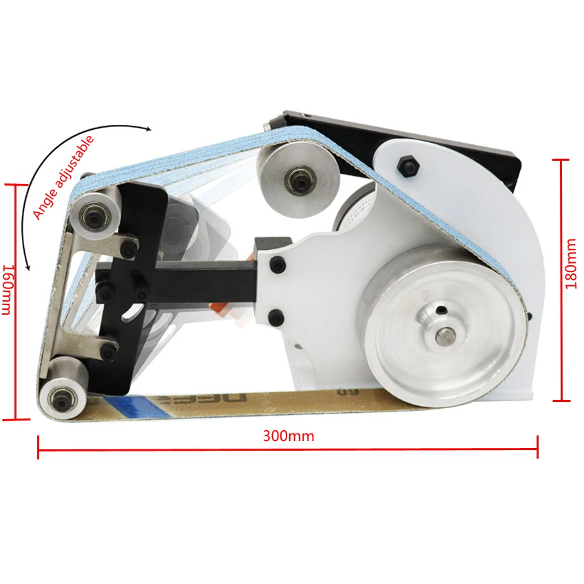 Portable Mini Belt Sander Electric Polisher Grinding Machine Small Desktop Belt Polishing Machine DIY Tools 220V 700W (660*25mm)