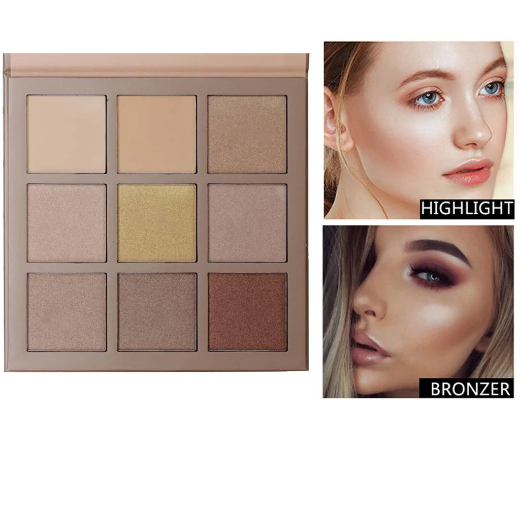 

New Paleta de Sombras Makeup Professional Makeup Powder Face Powder Panel Contour Color Cosmetics 9 Colors Palette Z3