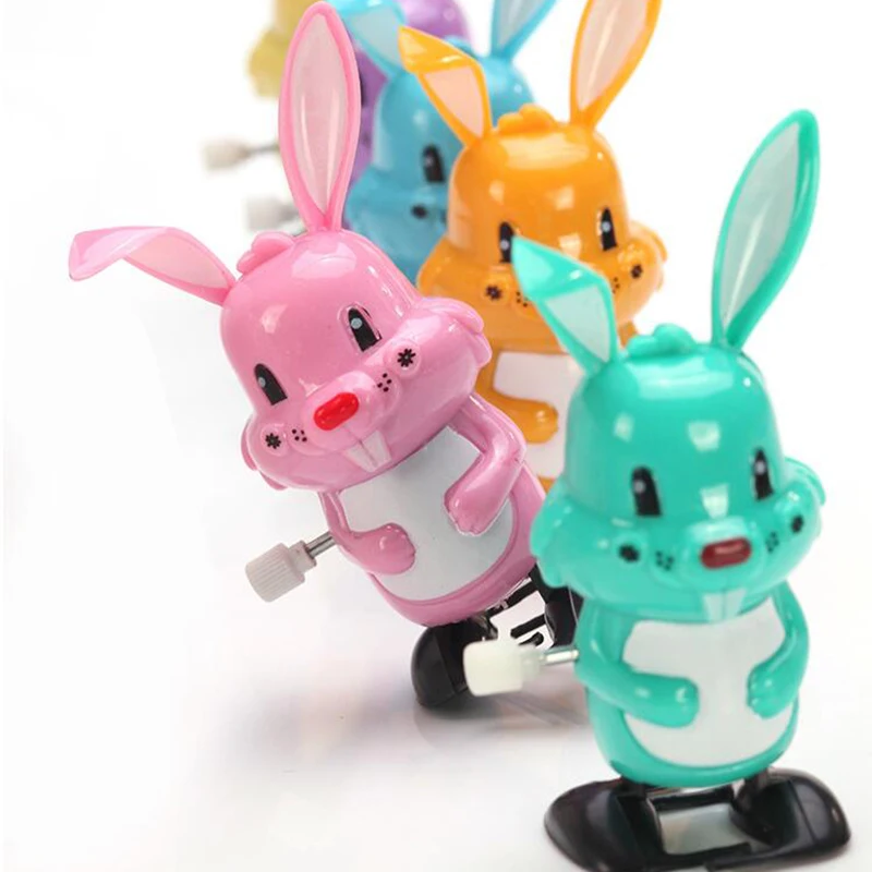 Wind Up Toy Rabbit Funny Somersault Cartoon Lovely Walking Rabbit Plastic Toys for Kids Funny